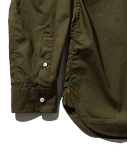Colour Broad Button Down Shirt - Olive