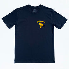 Load image into Gallery viewer, Palm Script T-Shirt - Navy Gold
