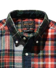 Load image into Gallery viewer, Nell Shaggy Flannel Panel Check Shirt - Red
