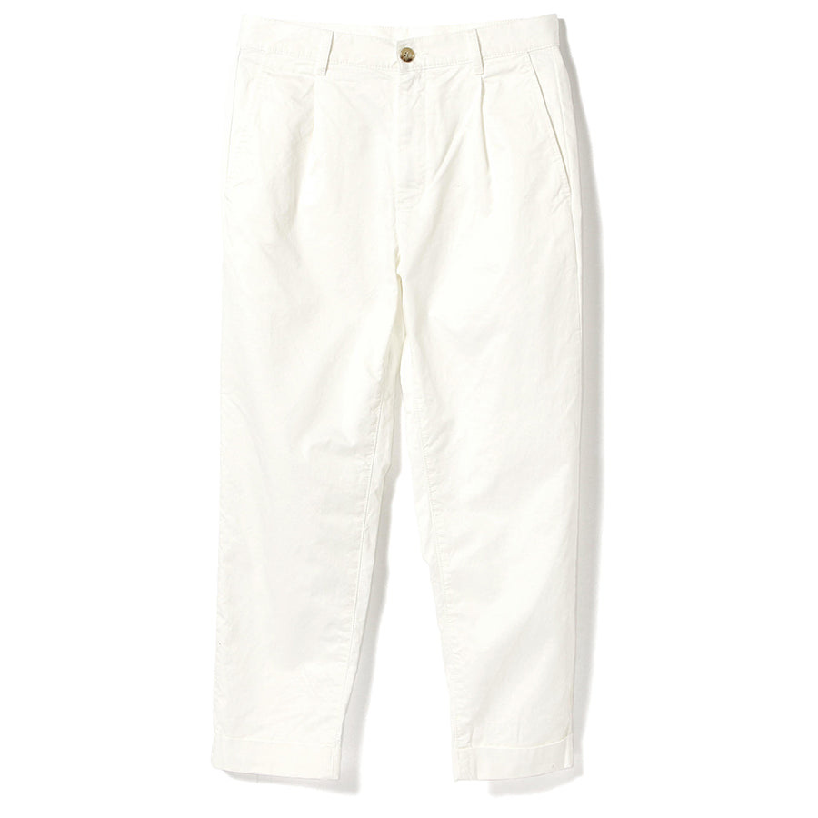 Pleated Chino Trousers - White