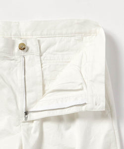 Pleated Chino Trousers - White