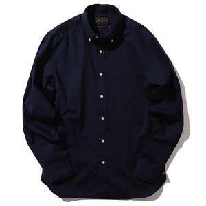Colour Broad Button Down Shirt - Navy