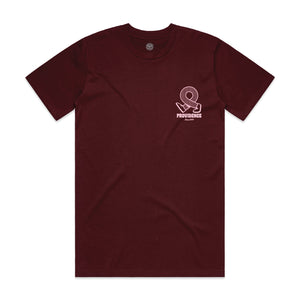 Walking Logo T-Shirt - Burgundy