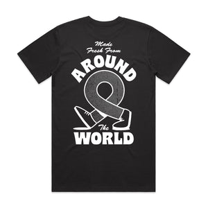 Walking Logo T-Shirt - Charcoal White